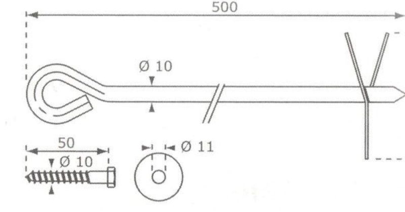 Billaresbalsalobre Anclaje largo para columpio Masgames MA400832 - Imagen 2