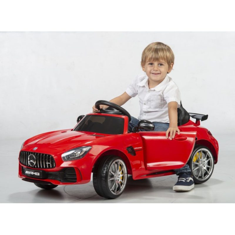 Billaresbalsalobre Coche eléctrico Mercedes GTR rojo con radio control HL288 - Imagen 2