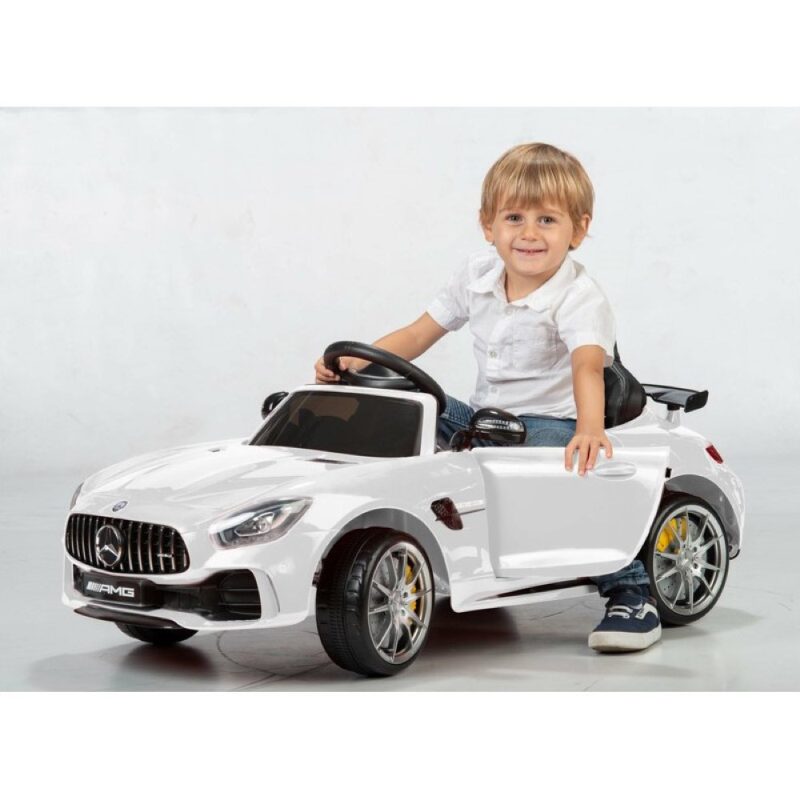 Billaresbalsalobre Coche eléctrico Mercedes GTR blanco con radio control HL2882 - Imagen 3