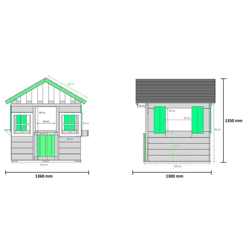 Billaresbalsalobre Casita infantil de madera Masgames Lollipop azul MA800525 - Imagen 8