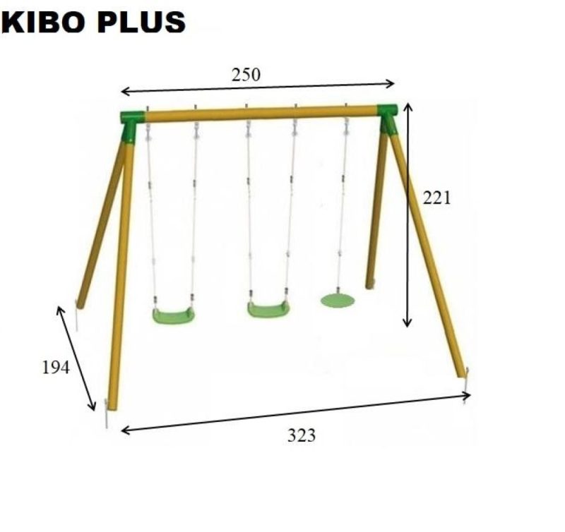 Billaresbalsalobre Columpio Triple Masgames Kibo Plus MA700028 - Imagen 2