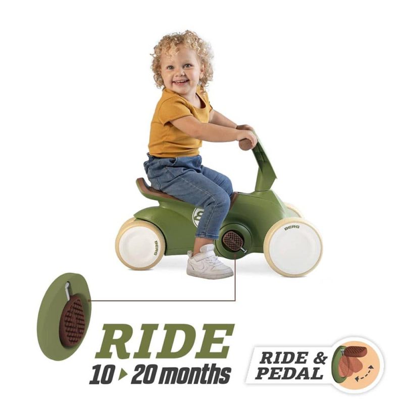Billaresbalsalobre Berg Go Retro green andador evolutivo a coche de pedales BE24.50.08.00 - Imagen 2
