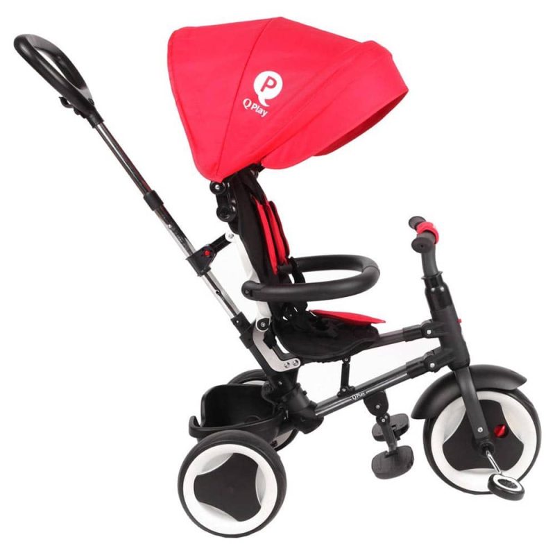 Billaresbalsalobre Triciclo a pedales QPlay Rito plegable Rojo S380 - Imagen 2