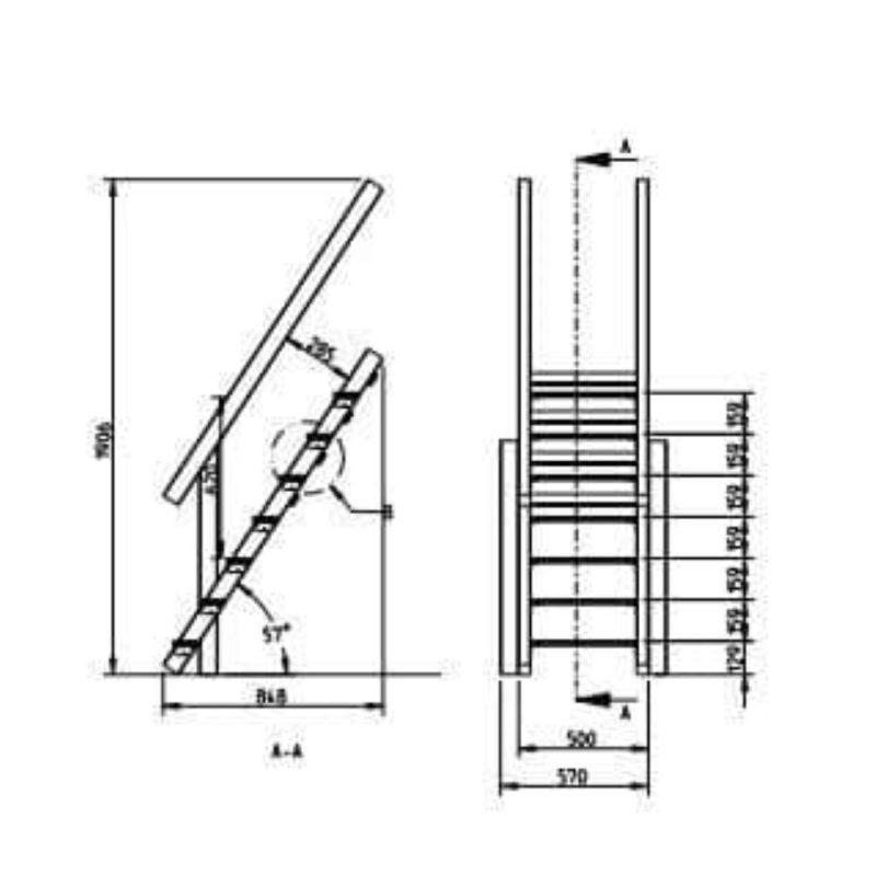 Billaresbalsalobre Escalera Steps L 1,2 metros para parque infantil Masgames MA803001 - Imagen 3