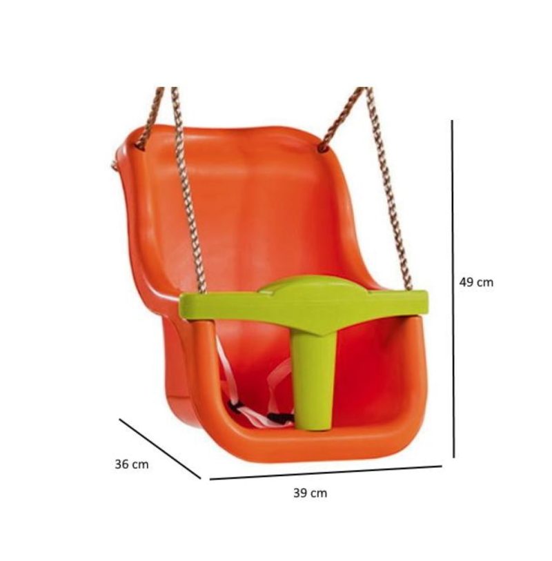 Billaresbalsalobre Asiento de bebé premium naranja para columpio MA400307 - Imagen 2