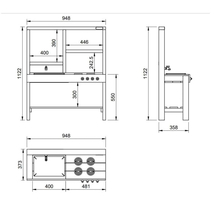 Billaresbalsalobre Cocina infantil para exterior Masgames Spicy MA600550 - Imagen 3