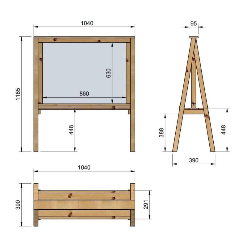 Billaresbalsalobre Pizarra de exterior Masgames Lapitz Horeca MA500610 - Imagen 4