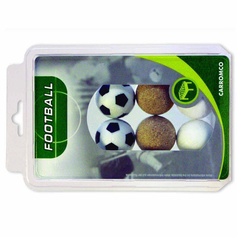 Billaresbalsalobre Pack 6 Bolas Futbolin 2 Blanca + 2 Balón + 2 Corcho 62606 - Imagen 2