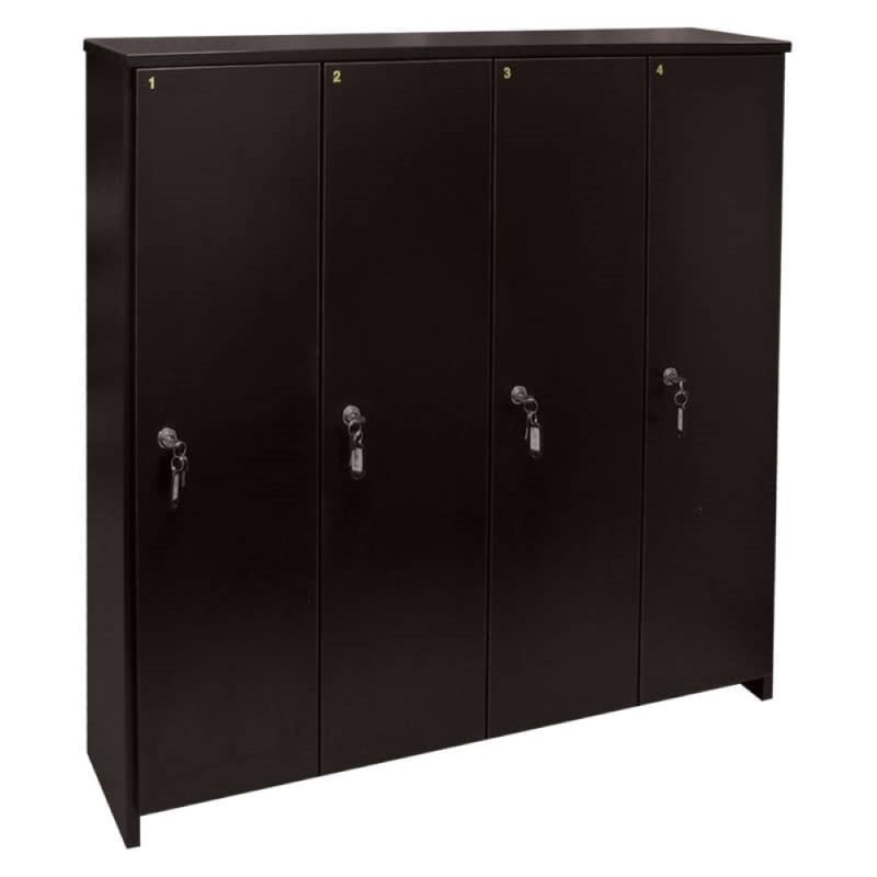 Billaresbalsalobre Armario Taquera Mueble 4 Tacos Negro 106x107x28 17908 - Imagen 2