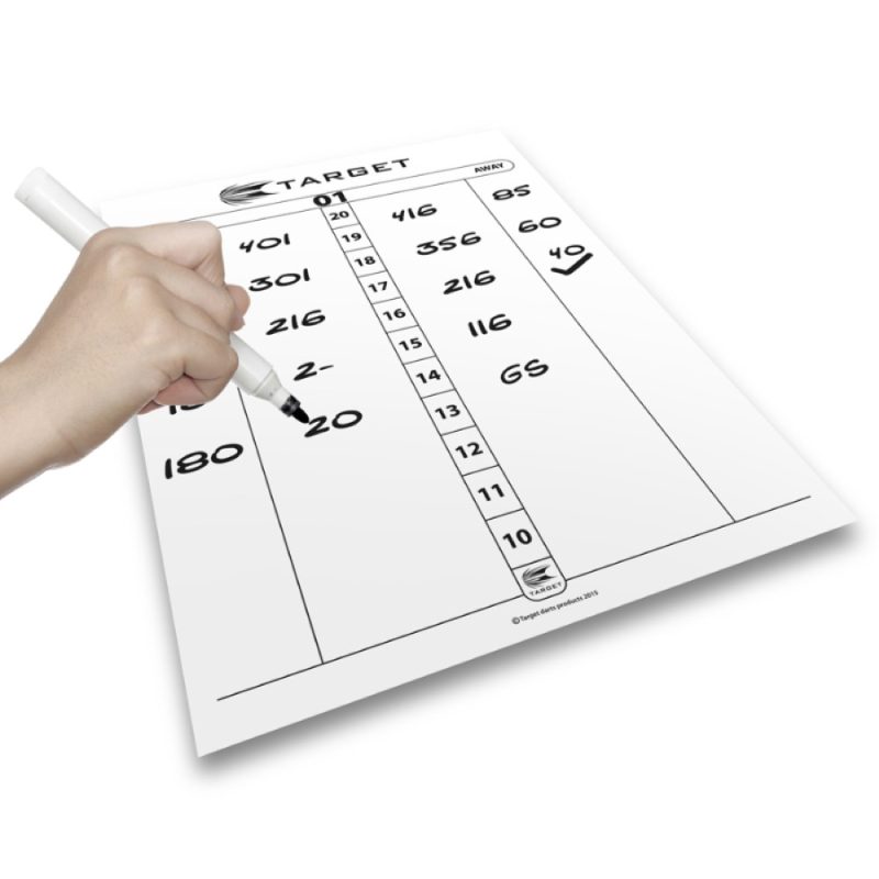 Billaresbalsalobre Pizarra Target Darts Scoresheet - Dry Wipe 128805