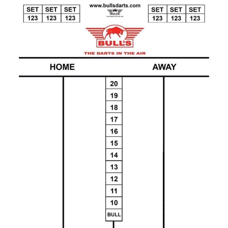 Billaresbalsalobre Pizarra Dardos Bulls Darts 25x35 67307