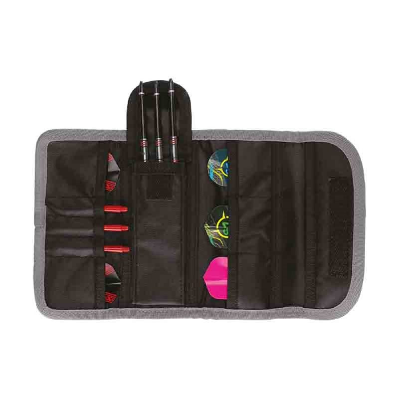 Billaresbalsalobre Funda Dardos Winmau Darts Tri Fold Plus Wallet Negro Gris  8313 - Imagen 2