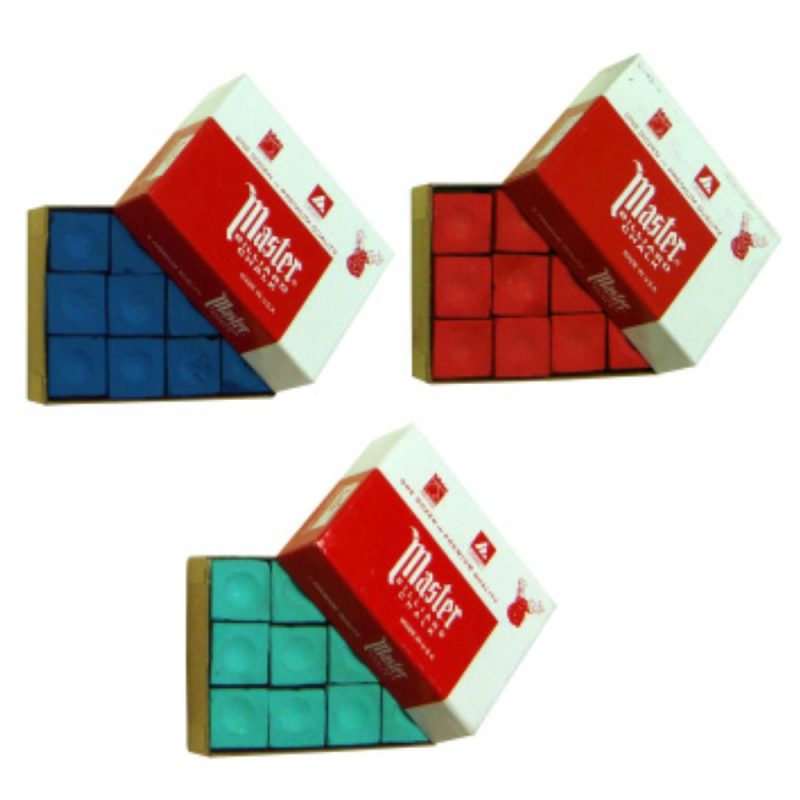 Billaresbalsalobre Pack Tiza Billar Master Verde,Roja,Azul 36 unid 12 x color - Imagen 2