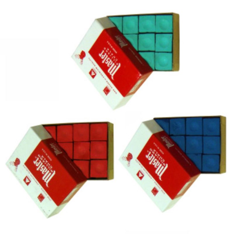 Billaresbalsalobre Pack Tiza Billar Master Verde,Roja,Azul 36 unid 12 x color - Imagen 3