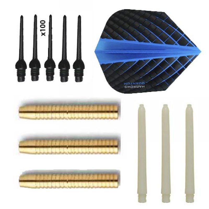 Billaresbalsalobre Pack Juego Dardos Eco Brass 2ba Azul + 100 puntas - Imagen 3