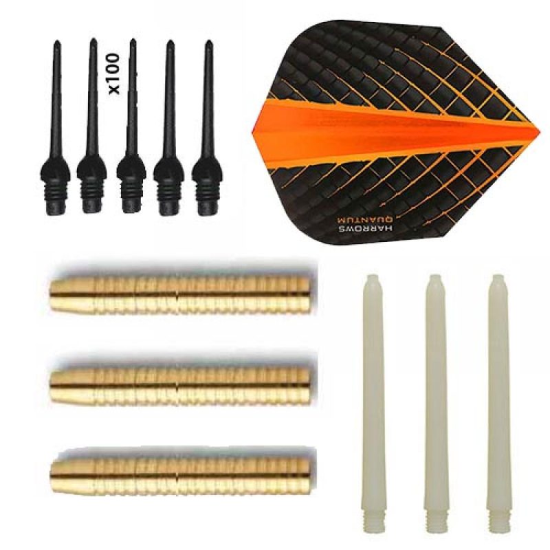 Billaresbalsalobre Pack Juego Dardos Eco Brass 2ba Orange+ 100 puntas - Imagen 3