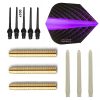 Billaresbalsalobre Pack Juego Dardos Eco Brass 2ba Purple + 100 puntas - Imagen 3