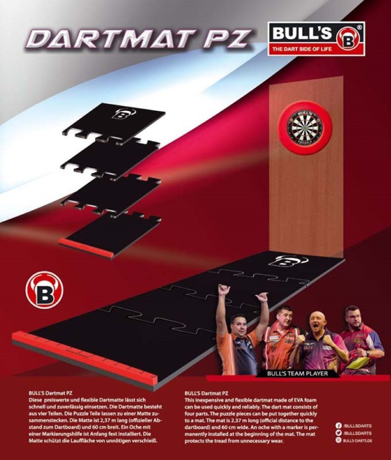 Billaresbalsalobre Protector Suelo Dart Mat Puzzle Bulls DE  67803 - Imagen 3