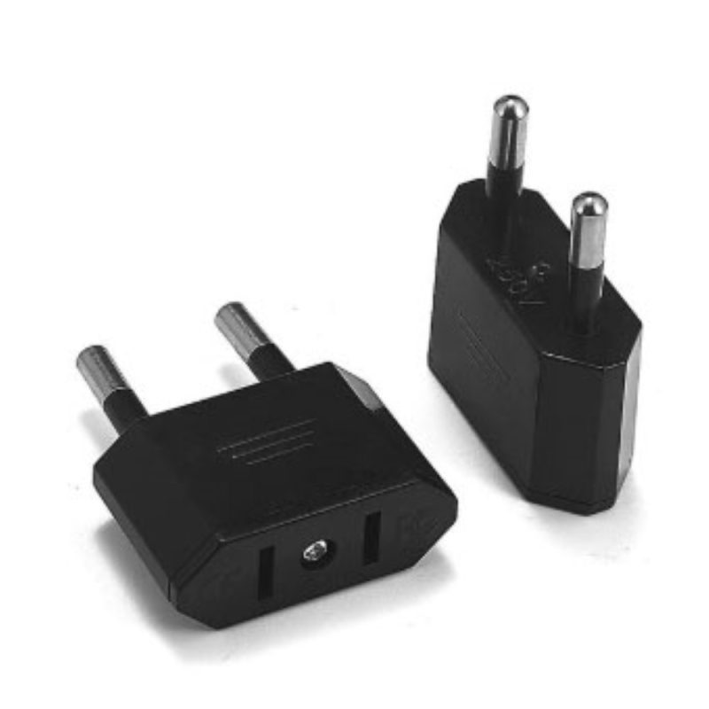 Billaresbalsalobre Conector Adaptador de 220V Americano a Europeo Negro