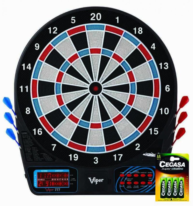 Billaresbalsalobre Pack Diana Electrónica 777 Viper Electronic Dartboard + Pilas