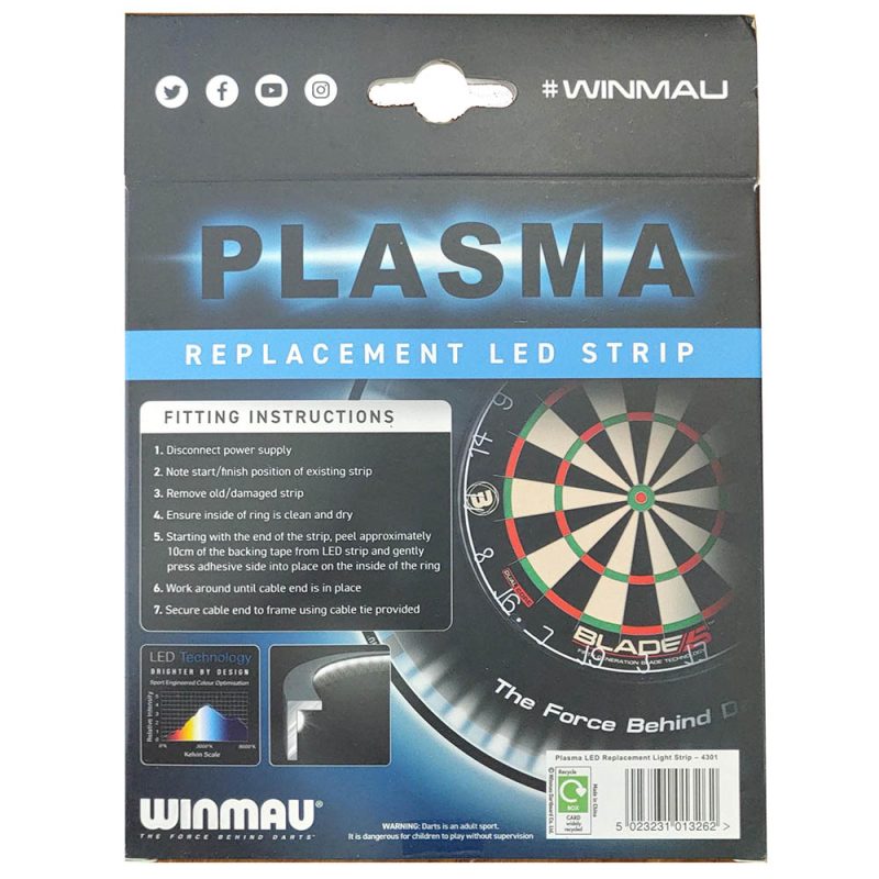 Billaresbalsalobre Repuesto Dartboard Light Plasma Winmau Darts Leds 4301 - Imagen 2