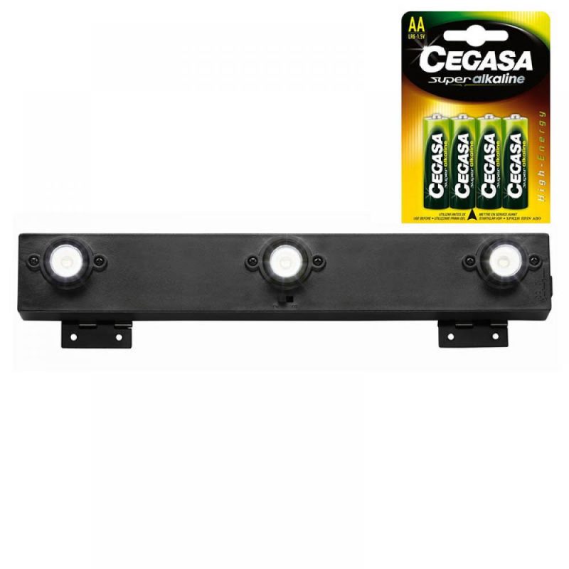 Billaresbalsalobre Iluminación Dianas Led Viper Shadow Buster + 4 Pilas AA
