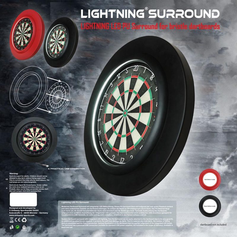Billaresbalsalobre Iluminación DianaBulls Lightning Led PU Surround Negro  37911 - Imagen 3