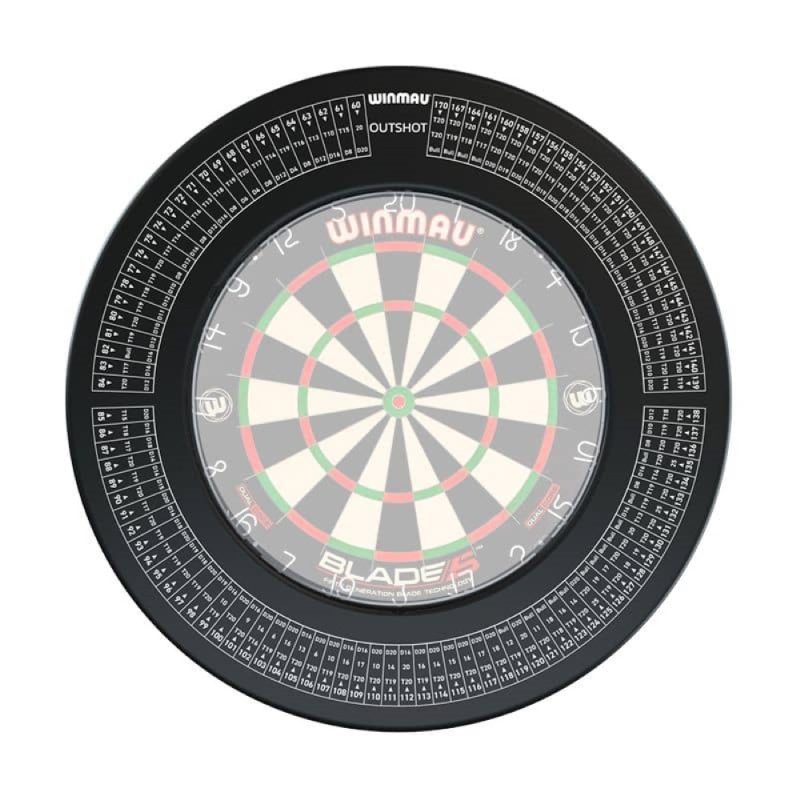 Billaresbalsalobre Dartboard Surrounds Outshot Black Winmau Darts 4419 - Imagen 2