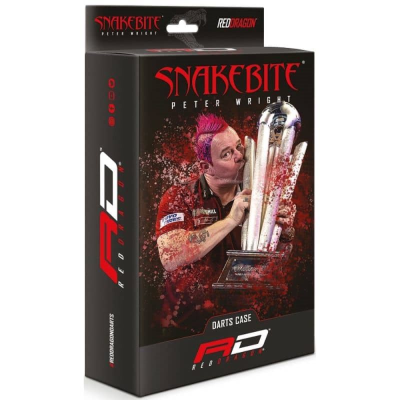 Billaresbalsalobre Funda Dardos Red Dragon Peter Wright Snakebite Dart case X0625 - Imagen 2