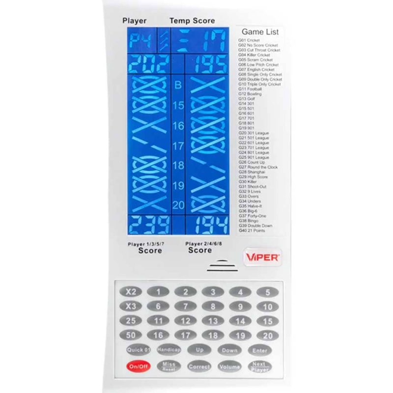 Billaresbalsalobre Marcador Viper ProScore Darts Scorer Blanco 37-0128