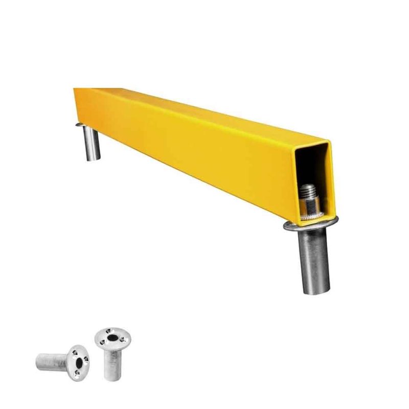 Billaresbalsalobre Mission Pro Raised Steel Oche Con Herrajes Para Suelo Amarillo DBX032 - Imagen 2