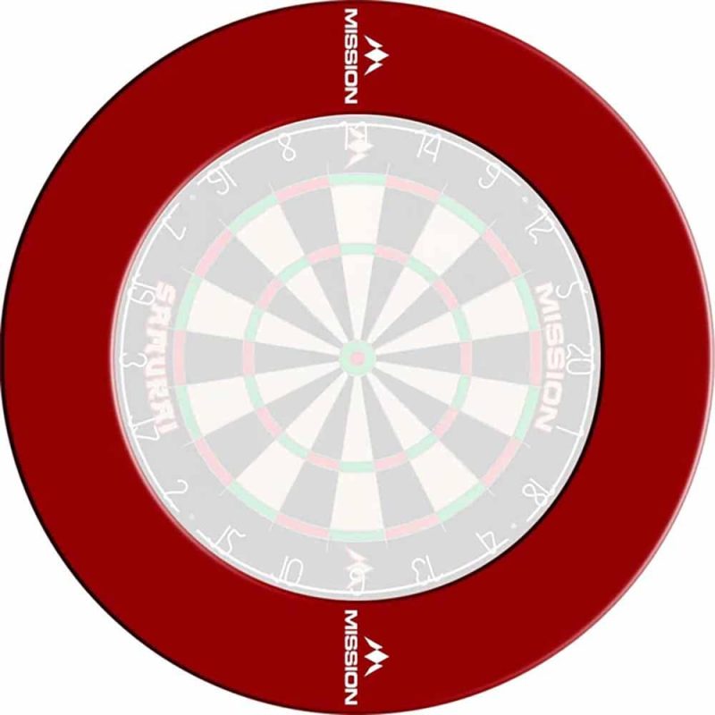Billaresbalsalobre Dartboard Surrounds Logo Mission Darts Rojo SU052 - Imagen 3