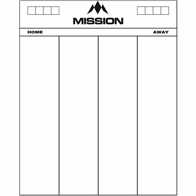 Billaresbalsalobre Pizarra Mission Darts Whiteboard 501 Blanca MB02