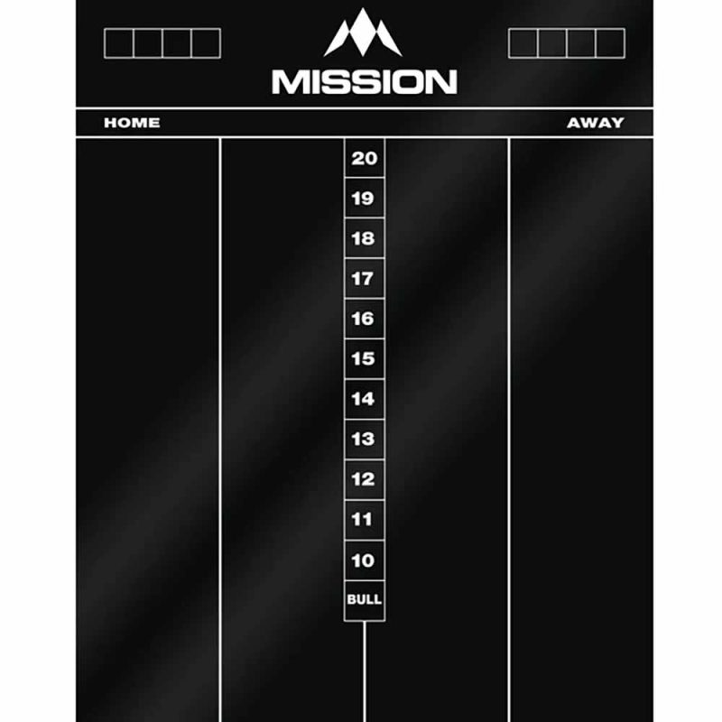 Billaresbalsalobre Pizarra Mission Darts Whiteboard Cricket Negro MB06