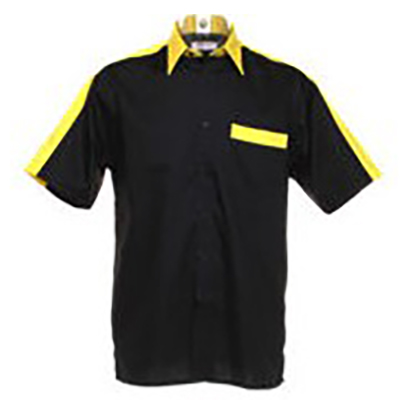 Billaresbalsalobre CAMISA PROFESIONAL DART Negra y Amarilla S KK175NA-S