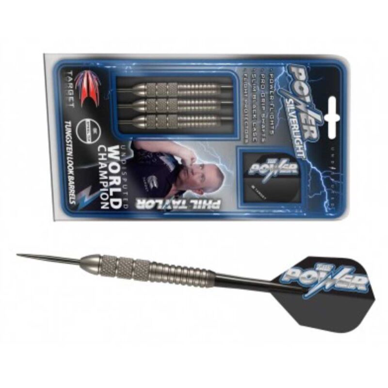 Billaresbalsalobre Dardos Target Steel Tip Power SilverLight Phil Taylor 22g   200250 - Imagen 3