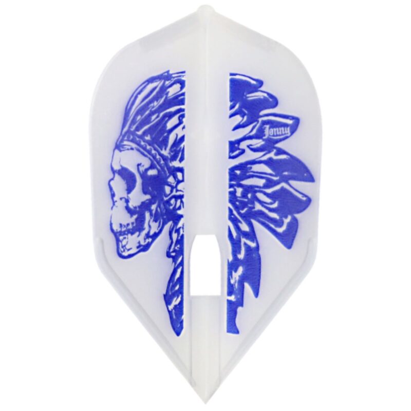 Billaresbalsalobre Plumas para Dardos Champagne L-Style Shape Jonny Blanca / Azul