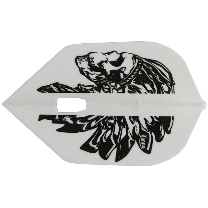 Billaresbalsalobre Plumas para Dardos Champagne L-Style Shape Jonny v.1 Blanco/Negro - Imagen 2
