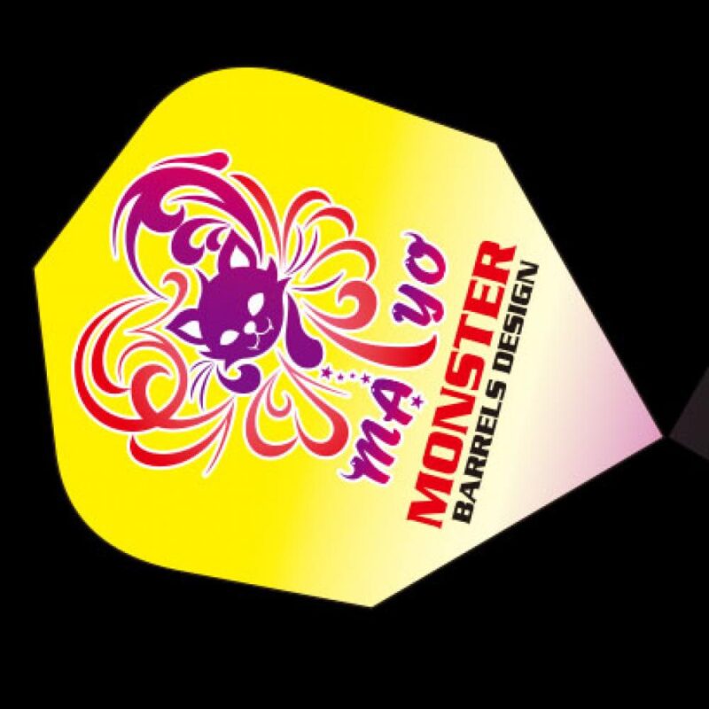 Billaresbalsalobre Plumas MONSTER DARTS FLIGHTS Standard Mayo Yellow Cat  MF-MY-001 - Imagen 3