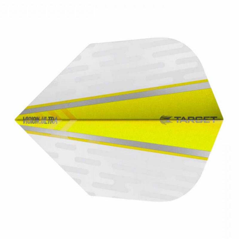 Billaresbalsalobre Plumas Target Darts Vision Ultra White Wing Yellow NO6  331620 - Imagen 2