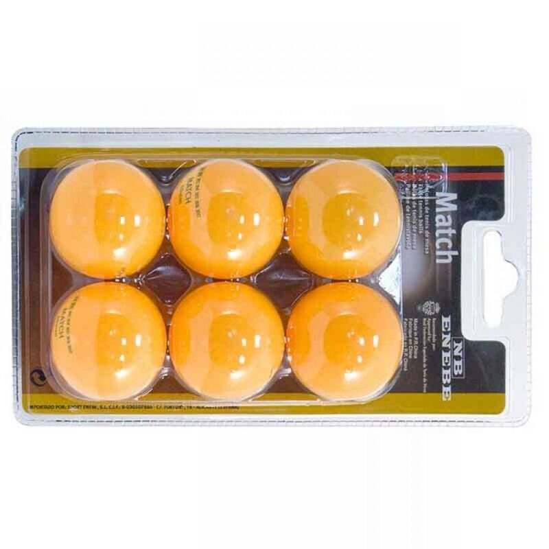 Billaresbalsalobre Blister 6 Pelotas Ping Pong Enebe Match Naranjas 845506 - Imagen 2