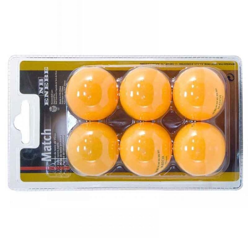 Billaresbalsalobre Blister 6 Pelotas Ping Pong Enebe Match Naranjas 845506 - Imagen 3