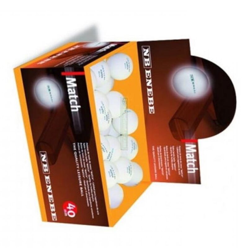 Billaresbalsalobre Caja 60 Pelotas Ping Pong Enebe Match Blancas 845502 - Imagen 2
