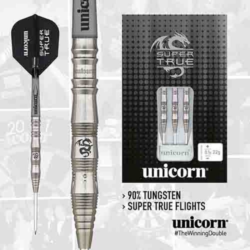 Billaresbalsalobre Dardos Unicorn Darts Super True Black  24gr 90% 6078. - Imagen 3