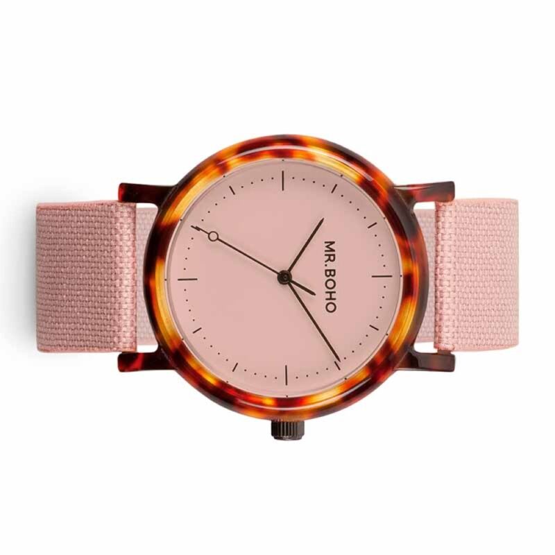 Billaresbalsalobre Reloj  Mr. Boho 55-AC2 Flamingo Walnut Acetate Esf 36mm 00728661 - Imagen 2