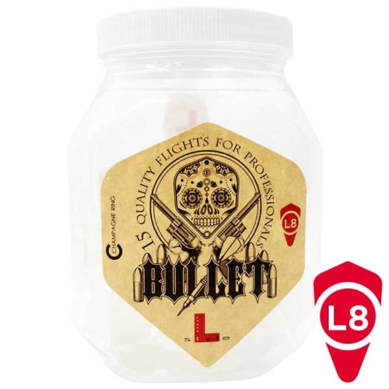 Billaresbalsalobre Plumas Pack L-Flight Champagne 15 Unidades Bullet L8 Blancas