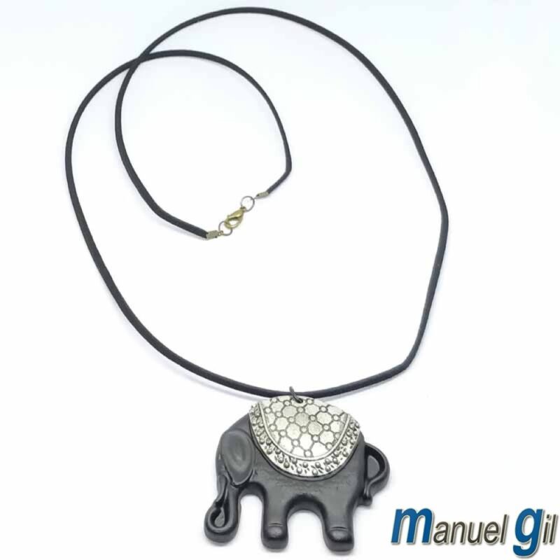 Billaresbalsalobre Collar Elefante Cordon Negro - Imagen 2