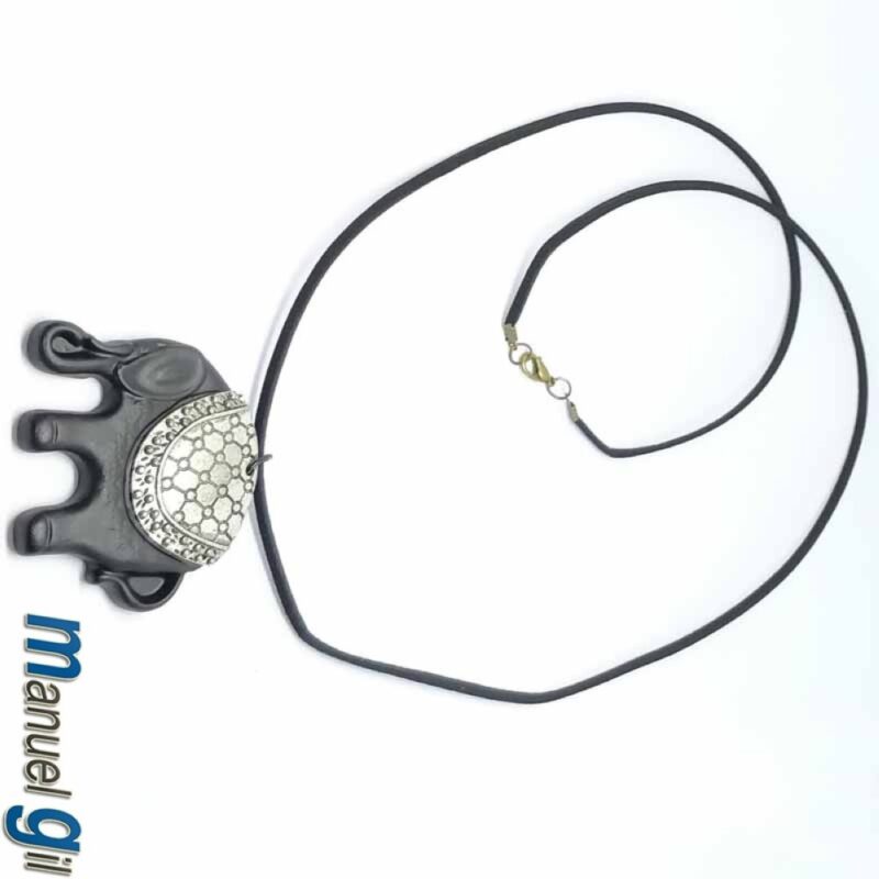 Billaresbalsalobre Collar Elefante Cordon Negro - Imagen 3