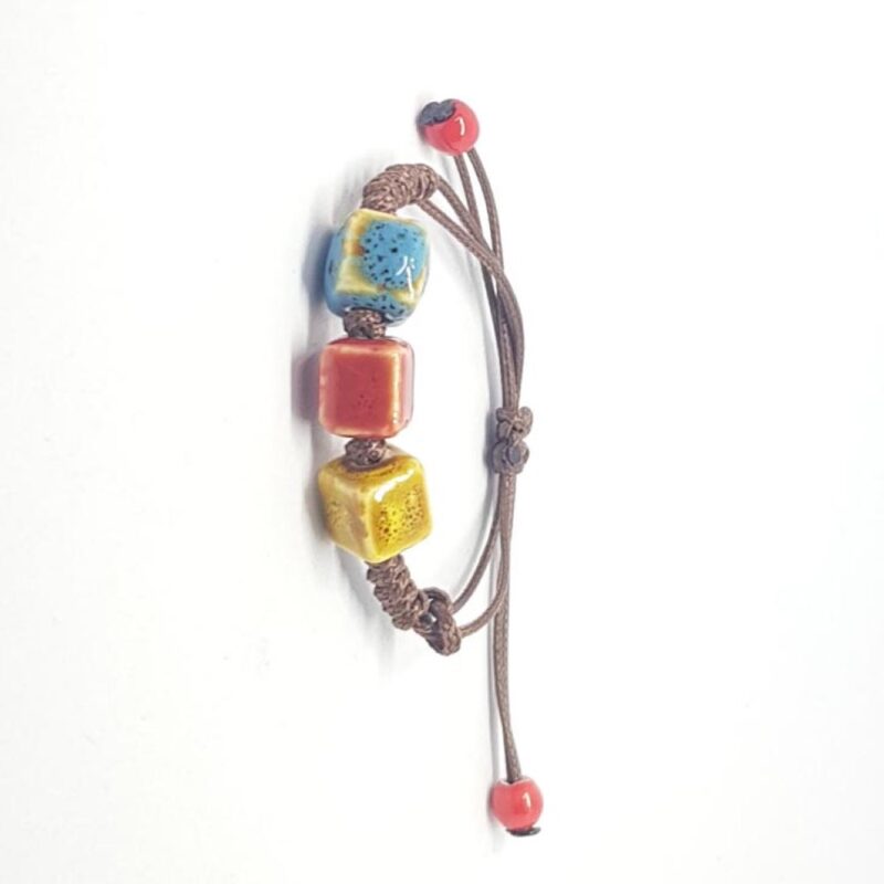 Billaresbalsalobre Pulsera Detalles Cuadrados Porcelana 3 Colores - Imagen 2