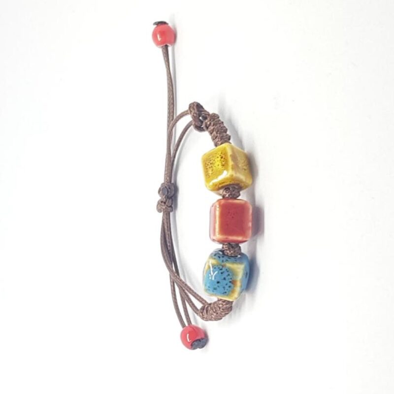 Billaresbalsalobre Pulsera Detalles Cuadrados Porcelana 3 Colores - Imagen 3